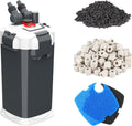 fishkeeper 390GPH Canister Filter, 3-Stage Filtration Aquarium Filter with Quartz Balls and Filter Cotton, Ultra-Quiet External Aquarium Canister Filter for Freshwater and Saltwater up to 65Gal (25W)