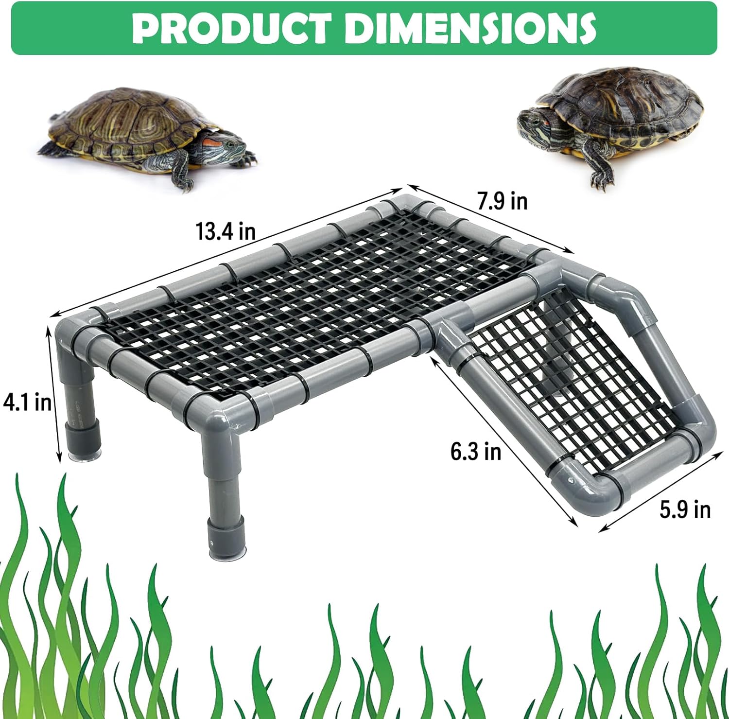 Fhiny Turtle Basking Platform, Plastic Turtle Docks for Basking Reptile Climbing Ramp Tortoise Dock Basking Area for Aquatic Turtles Tortoise Tank Accessories Decor for Lizard Gecko Hermit Crab