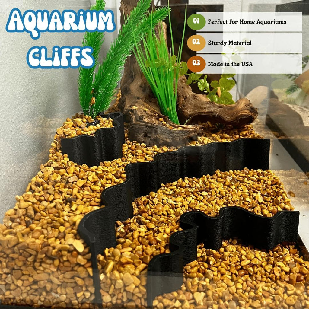 Chatelet REEFSHAPE Aquarium or Terrarium Substrate Cliffs Combo Pack | Separate Substrate Layers in Aquariums or Terrariums to Create Cliffs & Depth | Made in USA (Cliff Combo, Black)