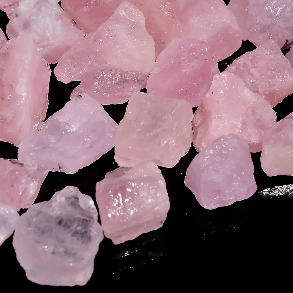 100 carats Raw Pink Morganite Rough Gemstone, Natural Crystals, Healing Stones, Wholesale Lot, Jewelry Making Supply, 10 to 16mm, 8 to 10pcs