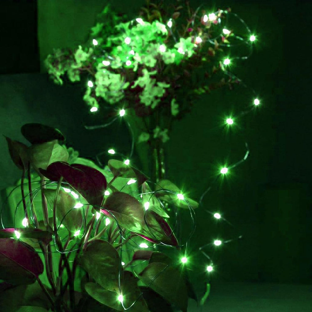 4 Pack 50 LED Fairy Lights Battery Operated with Timer, 16FT Waterproof Halloween Battery Lights Outdoor Indoor Starry Mini Led String Light for Halloween parties Bedroom Home DIY Decoration (Green)