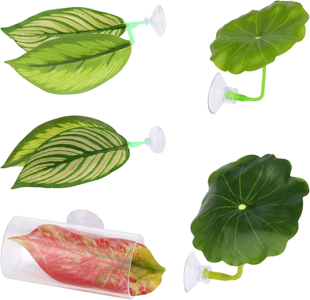 Betta Fish Hammock - Adjustable Leaf Rest Set for Aquariums Featuring Five Flexible Pads Designed for Betta Fish, Shrimp, Corydora, and Loaches to Play, Sleep, and Breed Comfortably in Home or Office