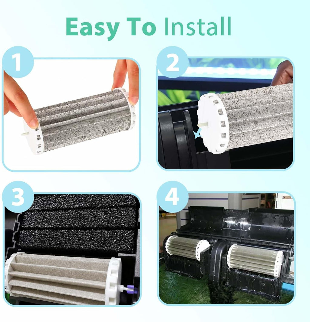 Bio Wheel Aquarium Fish Tank Filters Compatible with Marineland Penguin 200 200B 350 350B Bio-Wheel Power Filters, Replace PRBW2350B（4pcs）