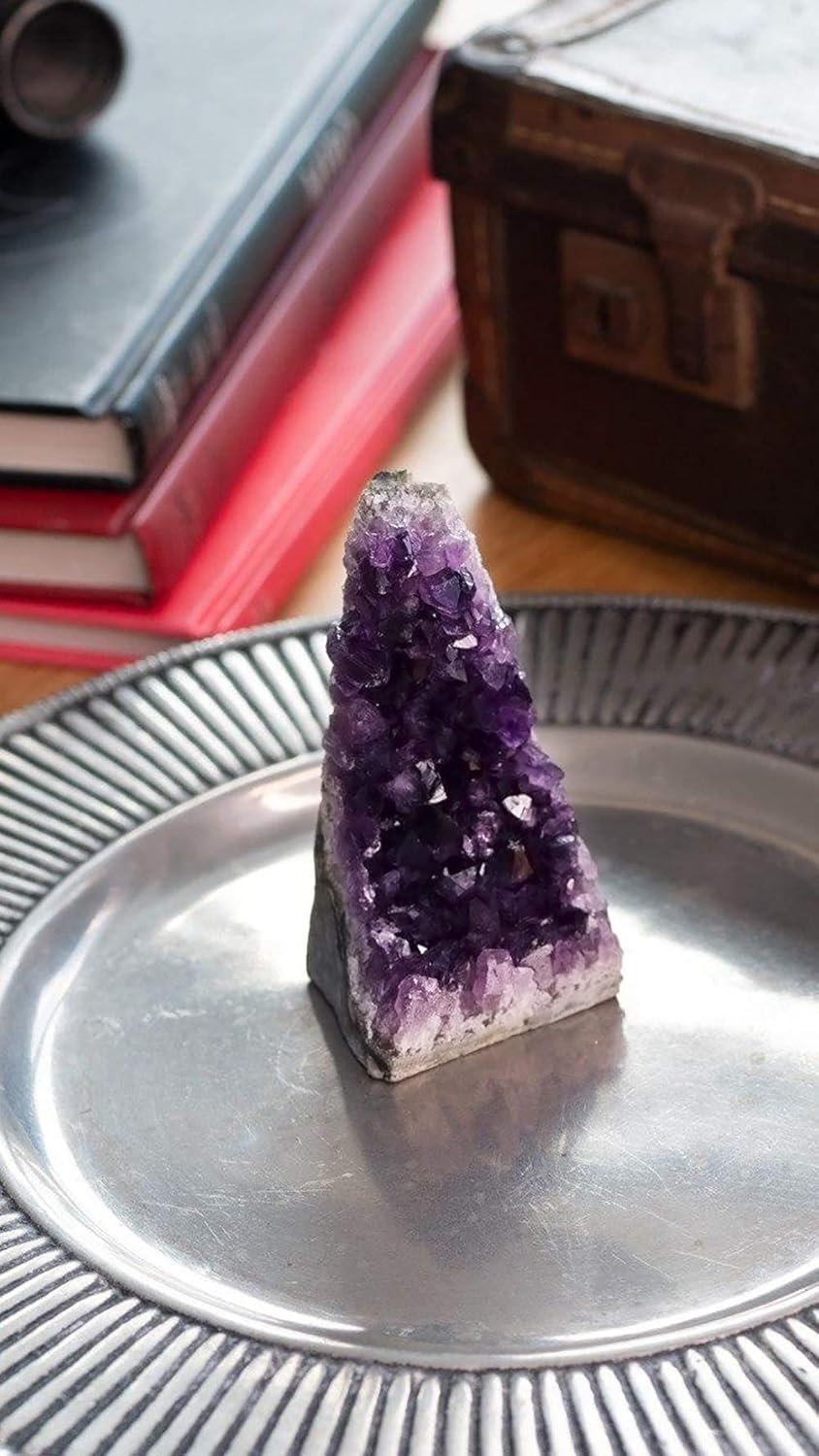 Natural Amethyst (Less than 0.5 lb) Crystal Clusters Stone from Uruguay Raw Geode Quartz - Deep Purple Color