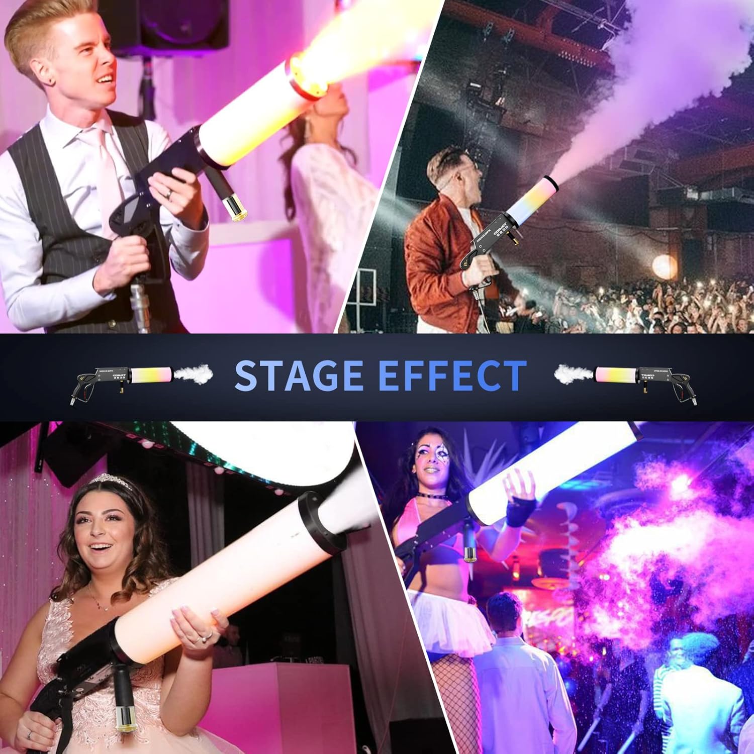 MOKA SFX LED Co2 Jet Machine Handheld Effect for Nightclub Wedding Party Dj Halloween Stage Concert Live Party Special Effect