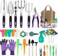 Garden Tools Set 83 Piece, Succulent Tools Set Included, Heavy Duty Aluminum Gardening Tools for Gardening, Non-Slip Ergonomic Handle, Durable Storage Tote Bag, Gifts for Men Women