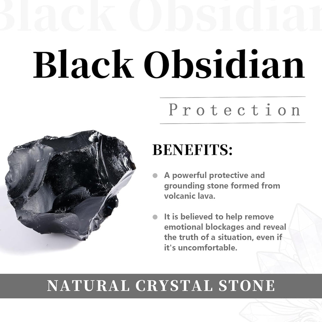 rockcloud Black Obsidian Rune Stones Tumbled Engraved Lettering Crystal Set for Wicca Crystals Healing Chakra Reiki
