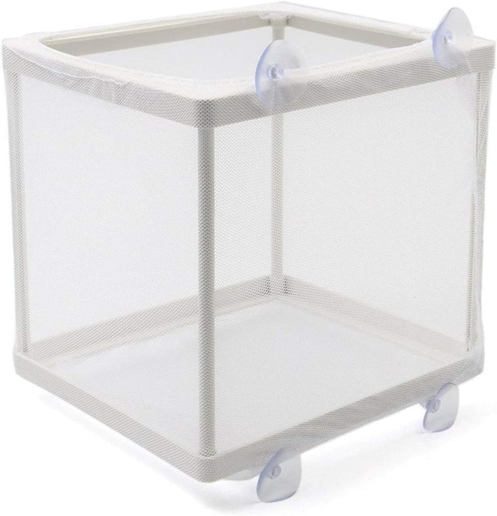 COMOK Fish Hatchery Breeder Box Aquarium Separation Net Nylon Incubator Mesh Fish Breeding Tanks Isolation Box White Square 20PCS