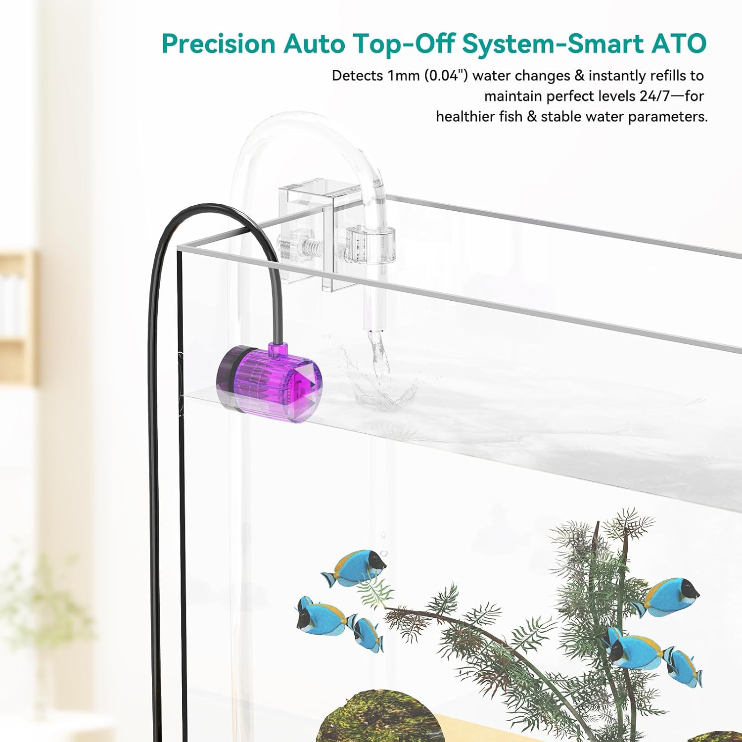 Auto Top Off System ATO Saltwater Aquarium,Water Top Off System for Aquarium,Reef Tank＆Fish Tank- Purple