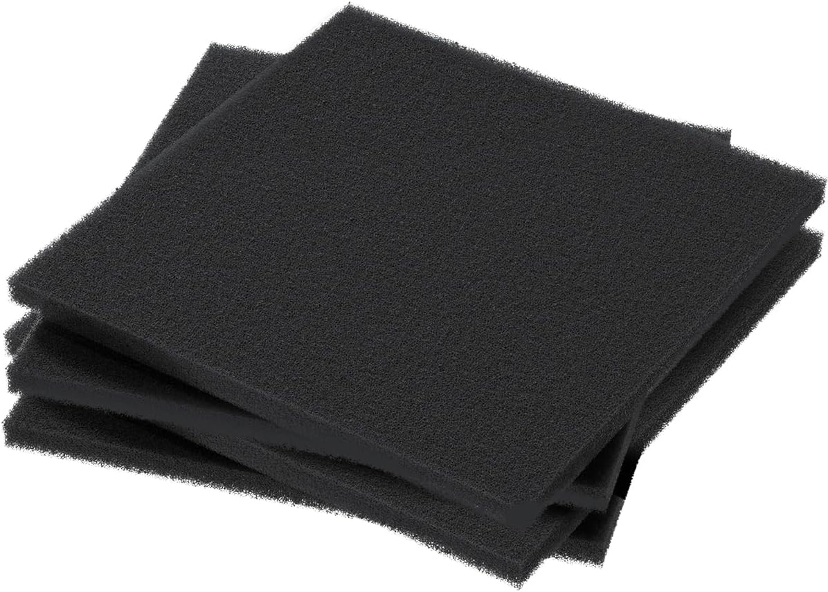 Pawfly 4 Pack Aquarium Bio Sponge Filter Media Pad, Filter Foam Sponge Pads Cut-to-Size Foam for Fish Tank Filters Sumps Ponds Hydroponics, 6.3" x 5.5" x 0.78"