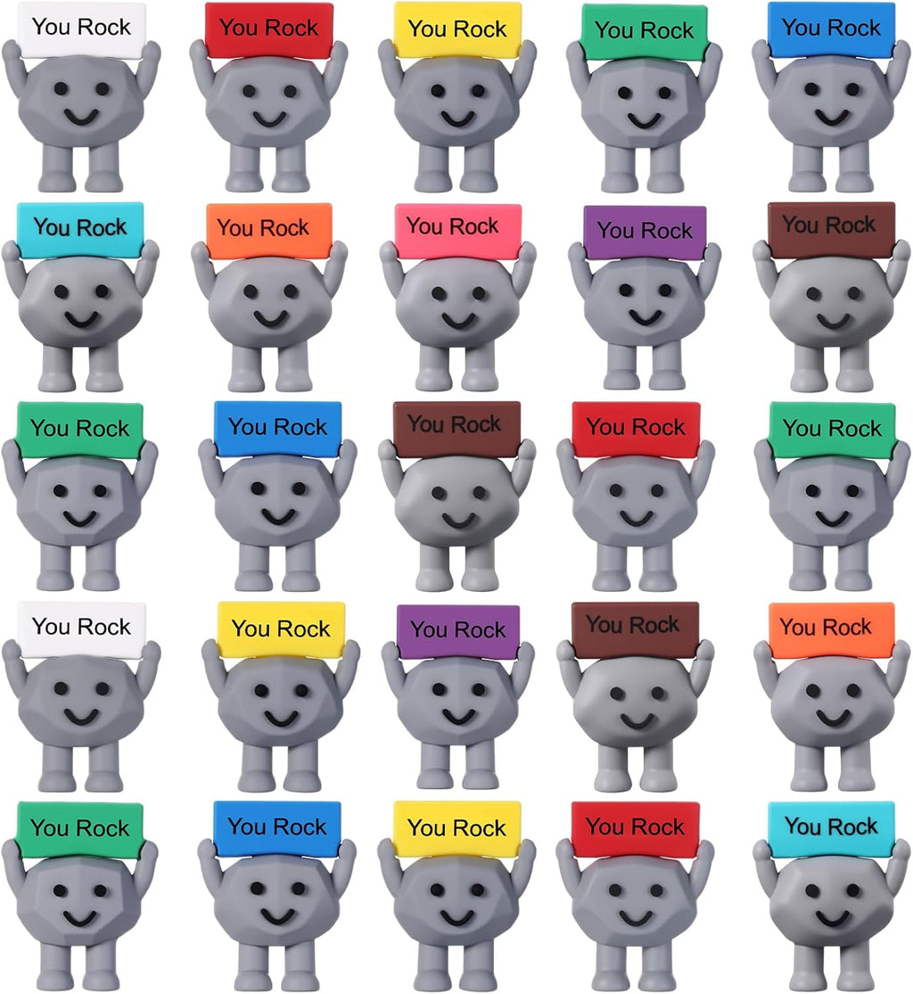 Gejoy 200 Pcs Mini Rubber Stone Toys Positive Mini Rock Stones Figures to Hide You Rock Gifts Decorations and Encouragement Birthday Motivational Gifts for Colleague Staff Teacher