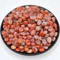 Polished Carnelian Crystal Chips 200 Pcs - 0.3" 10 oz Tumbled Stone Chips Crushed Sea Glass Stones Healing Reiki Crystal Making Home Decoration