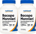Nutricost Bacopa Monnieri 1,000mg, 120 Capsules (60 Servings) - Non-GMO, Gluten Free, and Vegetarian Friendly (Pack of 2)