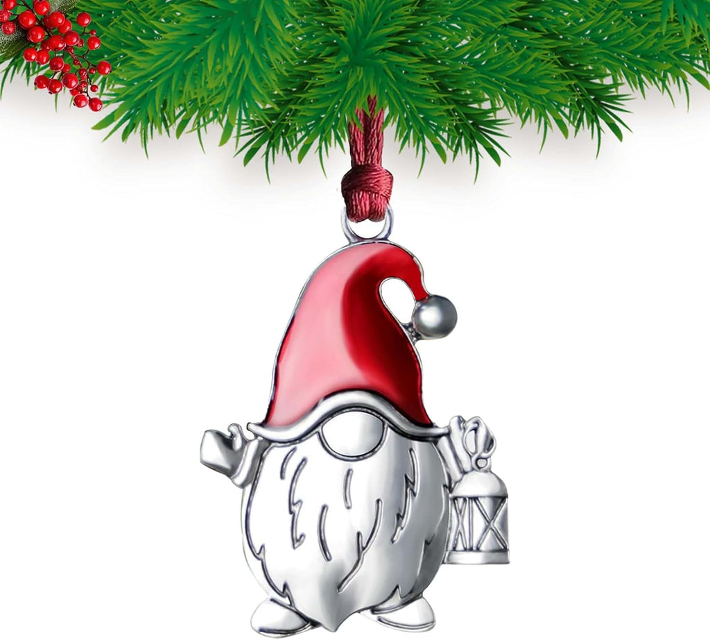 Christmas Ornaments 2025,Gnome Xmas Keepsake Pendant, Christmas Tree Ornament Handcrafted Metal DIY Hanging Craft Collectibles for Xmas Trees Home Party Party Gifts (Gnome)