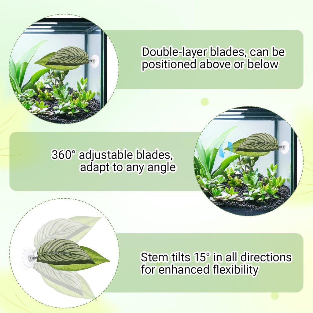 5 PCS Betta Leaf Hammock with Suction Cup and Clear Fish Tunnel, Plastic Adjustable Betta Bed Aquarium Hideout Resting Spot Small Toys Fish Tank Decorations Accessories