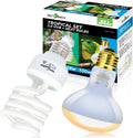 REPTI ZOO Reptile Heat Lamp Combo Pack, 100W UVA Daylight Basking Spot Light Heating Lamp and 26W UVA UVB Reptile Light Energy Saving Spiral Compact Lamp UVB Bulb 5.0