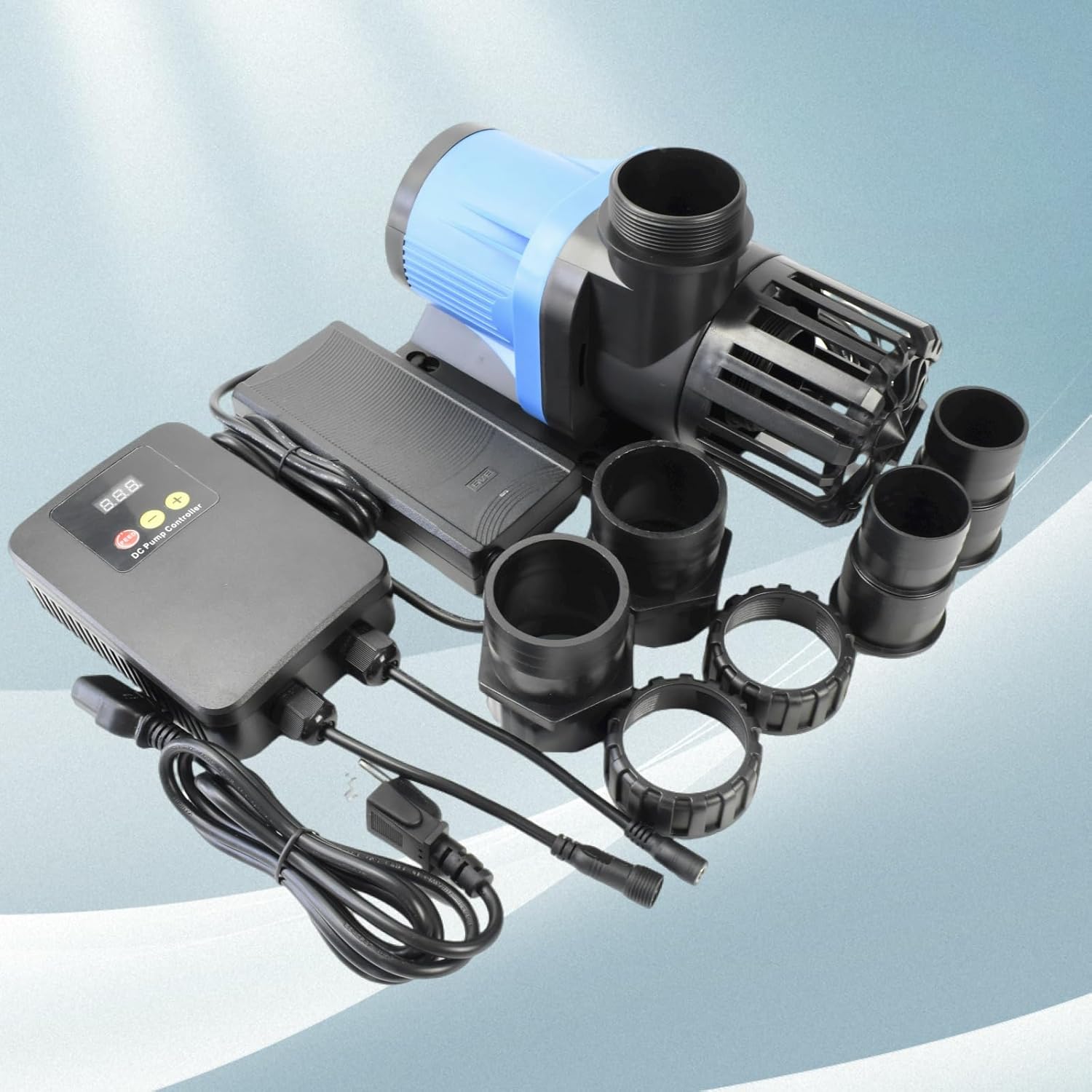 CONQUERALL 5280GPH 130W DC 36V 22.9ft Water Pump Pond Pump Return CHS-20000 Submersible and Inline Running Controller for Aquaculture Oxygenation, Koi Farm,Fish and Shrimp Farming Warranty-3Year
