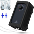 Fishkeeper Aquarium Air Pump, Quiet Powerful Fish Tank Air Pump, 6W/10W Adjustable Oxygen Pump, Metal Dual Outlets Aerator with Air Stone Bubbler for Fish Tank up to 200 Gallon 10W