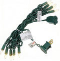 Mini Christmas Lights String Warm White Vintage Short Strand String Lights, Clear Bulbs Wire Fit Light up Christmas Decorations(10 Bulbs Connectable,8ft,Green)