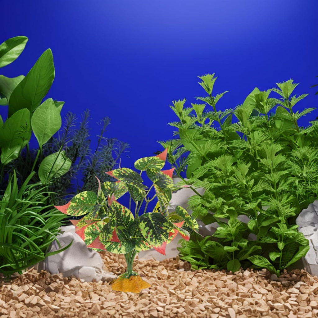 Totority Artificial Aquarium Plants for Fish Tank and Reptile Terrarium Decor Lifelike Abs Water Grass Cluster Low Maintenance Faux Seaweed Hideout for Amphibians and Reptiles