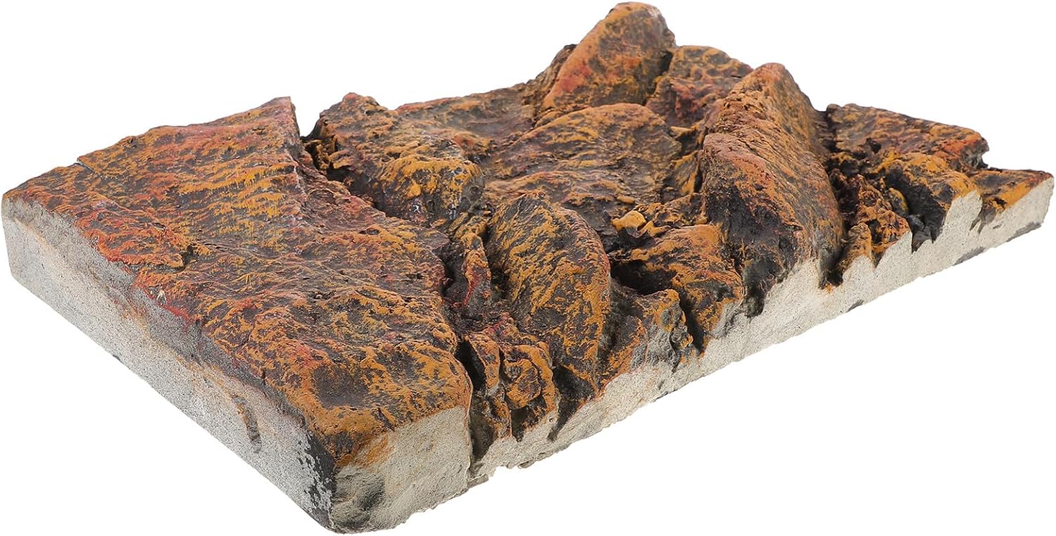 MERRYHAPY Simulated Rock Terrarium Background Board Realistic Textured Reptile Tank Decor Lightweight Aquarium Habitat Climbing Surface for Lizards Turtles Snakes