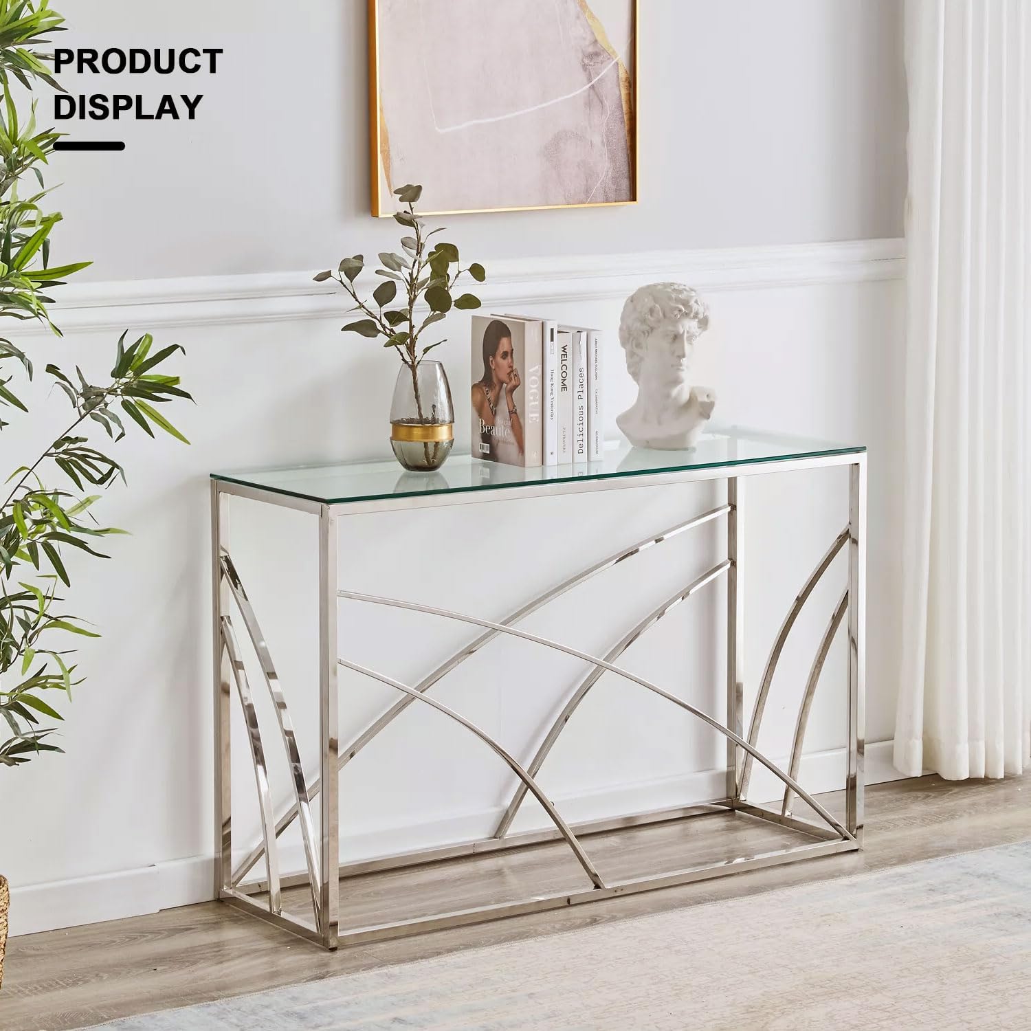 12" W x 12" L - Tempered Rectangle Glass Shelf Without Frame (5 Pieces Set) - 3/16" Thick -Pencil Polished