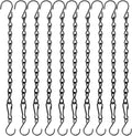 YINGFENG 10 Pack 9.5 Inch Black Hanging Chains, Garden Plant Hangers for Hanging Bird Feeders, Billboards, Chalkboards, Basket, Planters, Lanterns, Wind Chimes and Decorative Ornaments Etc.