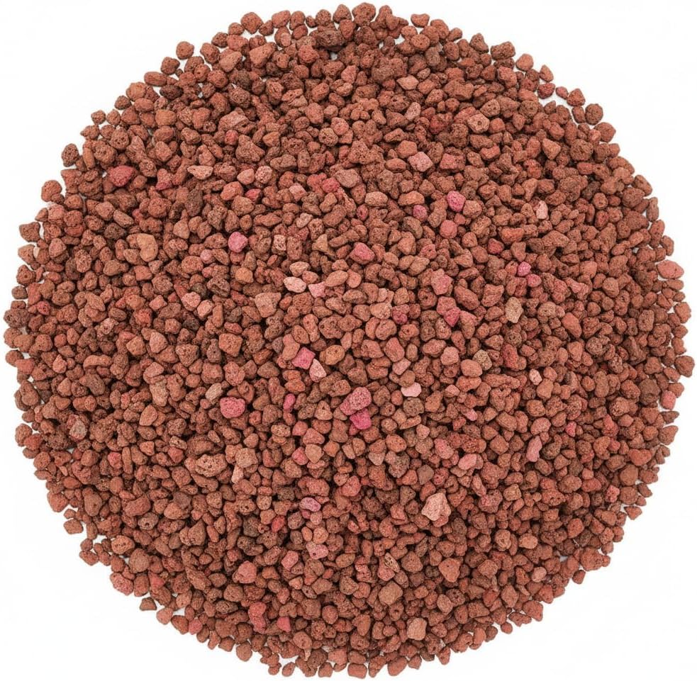 Mr. Fireglass 10 Pounds Red Natural Lava Rock for Indoor Outdoor Gas Fire Pits Fireplaces | Volcanic Lava Stones for Decorating Garden Landscaping, Potted Plants, 0.2"-0.3"