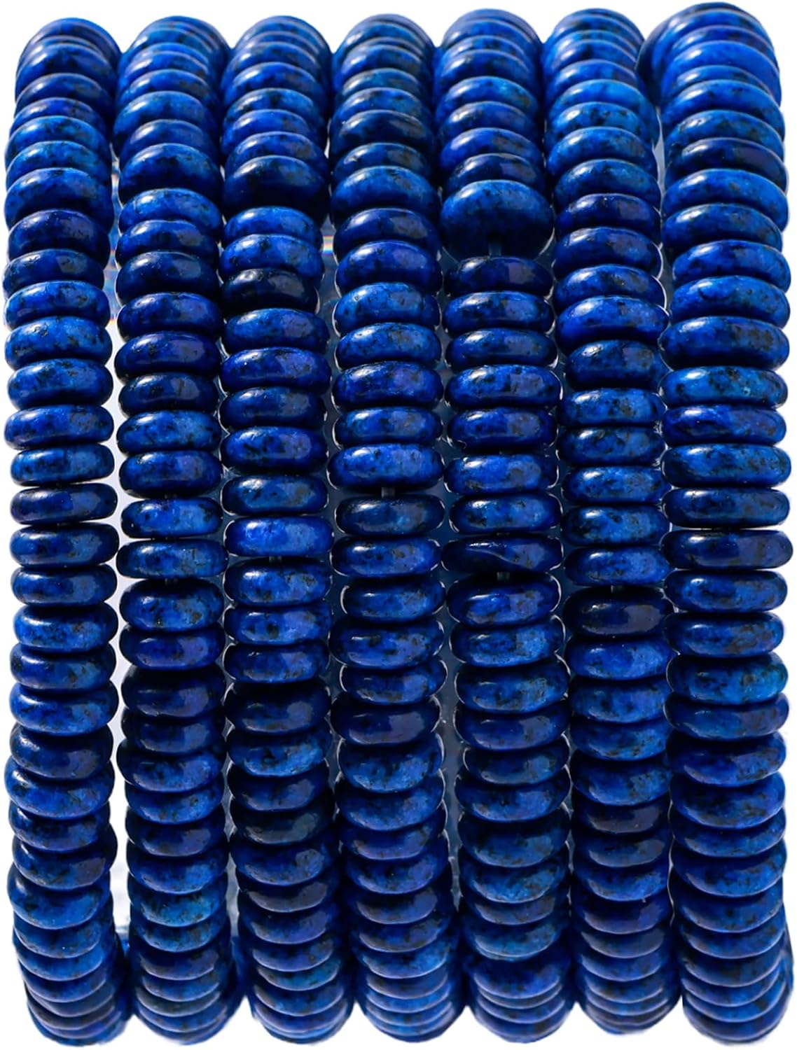 Natural Lapis Lazuli Disk Stone Spacer Beads 6x2mm 38cm/str Flat Rondelle Loose Semi Gemstone Caps for Making Bracelets Necklace