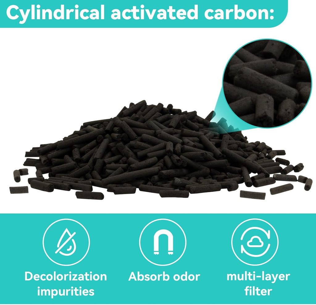 Sukh 310g Activated Carbon Pellets - Activated Charcoal Bulk Activated Carbon Aquarium Charcoal Pellets Activated Charcoal Filter Carbon Aquarium Filter for Waterbox Aquariums Pond Fish Tank