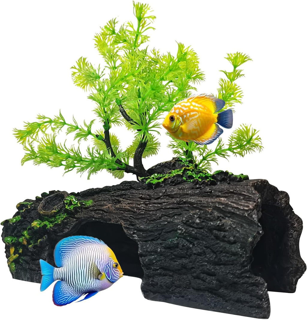 Fish Tank Decorations Aquarium Supplies Accessories Turtle Hideout Ornaments Fish Decor Bark Large Reptile House Cave Axolotl Hides