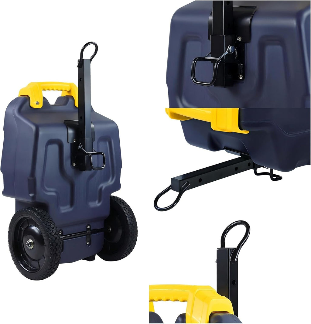 16 Gallon RV Portable Waste Tank 2 Wheel Tote Tank