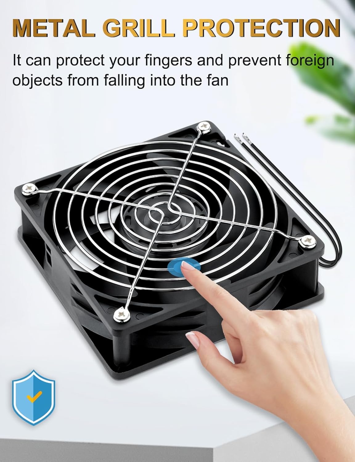 EC Muffin Axial Fan with Plug 120mm x 38 mm High Airflow AC Cooling Fan 110V 115V 120V 220V 240V Dual Ball Bearing for Window Xbox Aquarium Cabinet Soldering Cooling Exhaust*