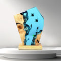 Epoxy Resin Sea Turtle Lamp, Diver Ocean Lamp,Handmade Home Decor Bedside Nightlight, Unique Resin Lighting, Nightstand Decorations for Bedroom, Suitable for Holidays(Sea Turtles & Divers)