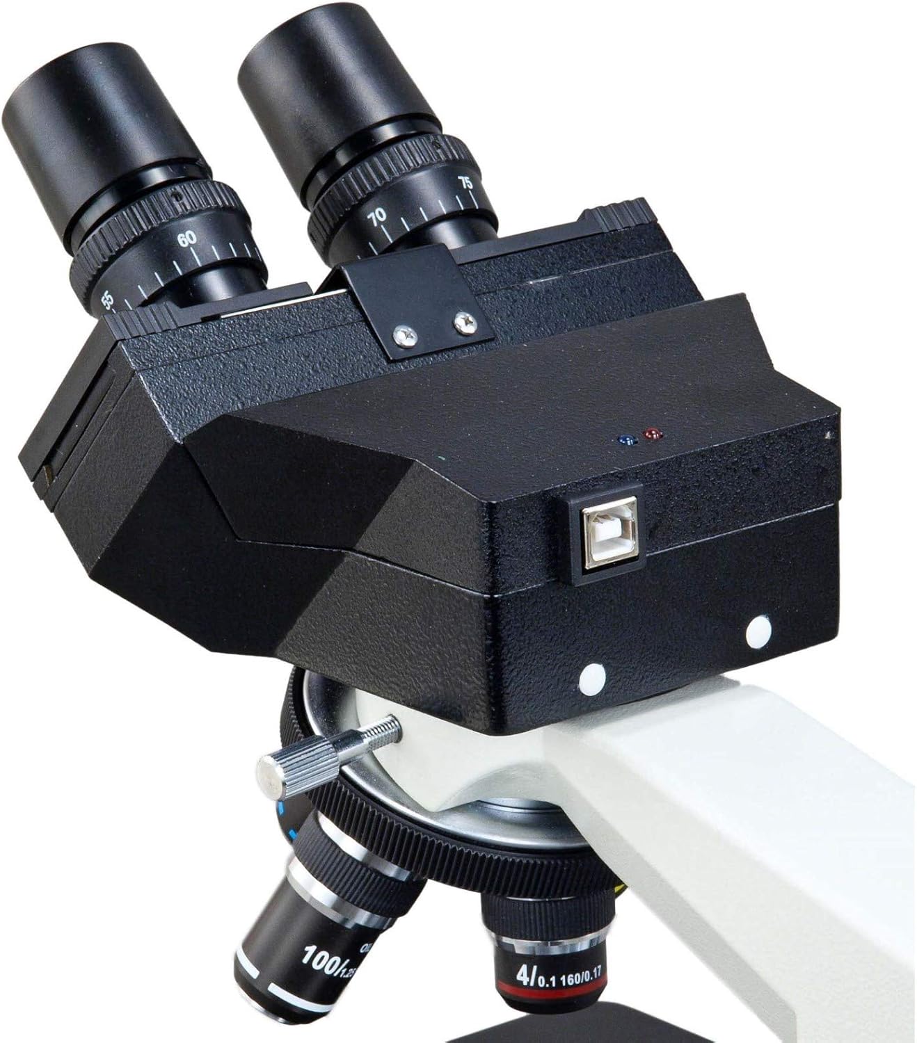 OMAX MD827S30 3MP Digital Integrated Microscope with Halogen Illumination - 40X-2000X Magnification - Compound Binocular Microscope - Ideal for Clinics, Vets & Classrooms