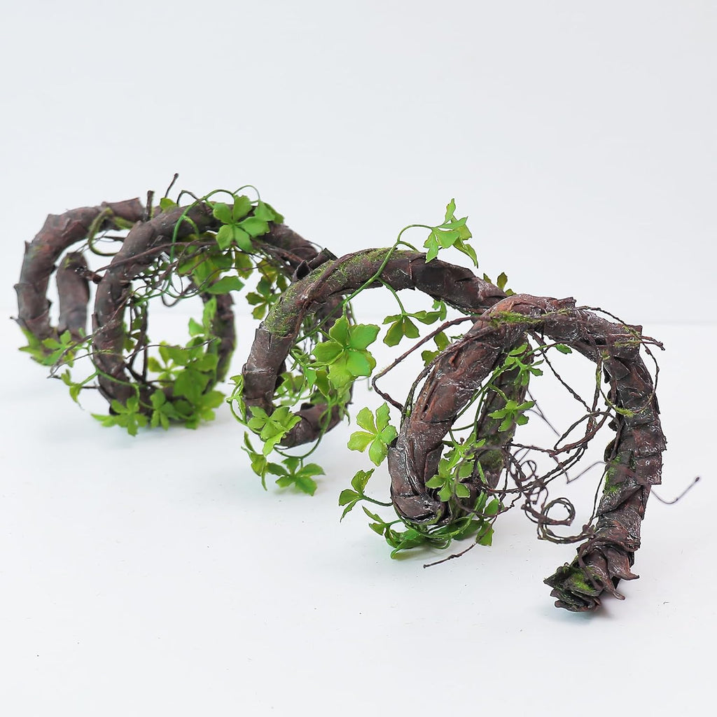 71inch Artificial Posable Tree Branches Hanging Bendable Moss Greenery Garland Faux Tree Vines Twigs Ivy Leaves for Reptiles Climb Outdoor Halloween Canopy Wedding Home Wall Porch Mantel Decoration