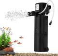 Internal Aquarium Filter for 10-75 Gallon Fish Tanks, Quiet 4-in-1 Turtle Tank Filter with Filtration, Oxygenation, Wave Making and Water Change