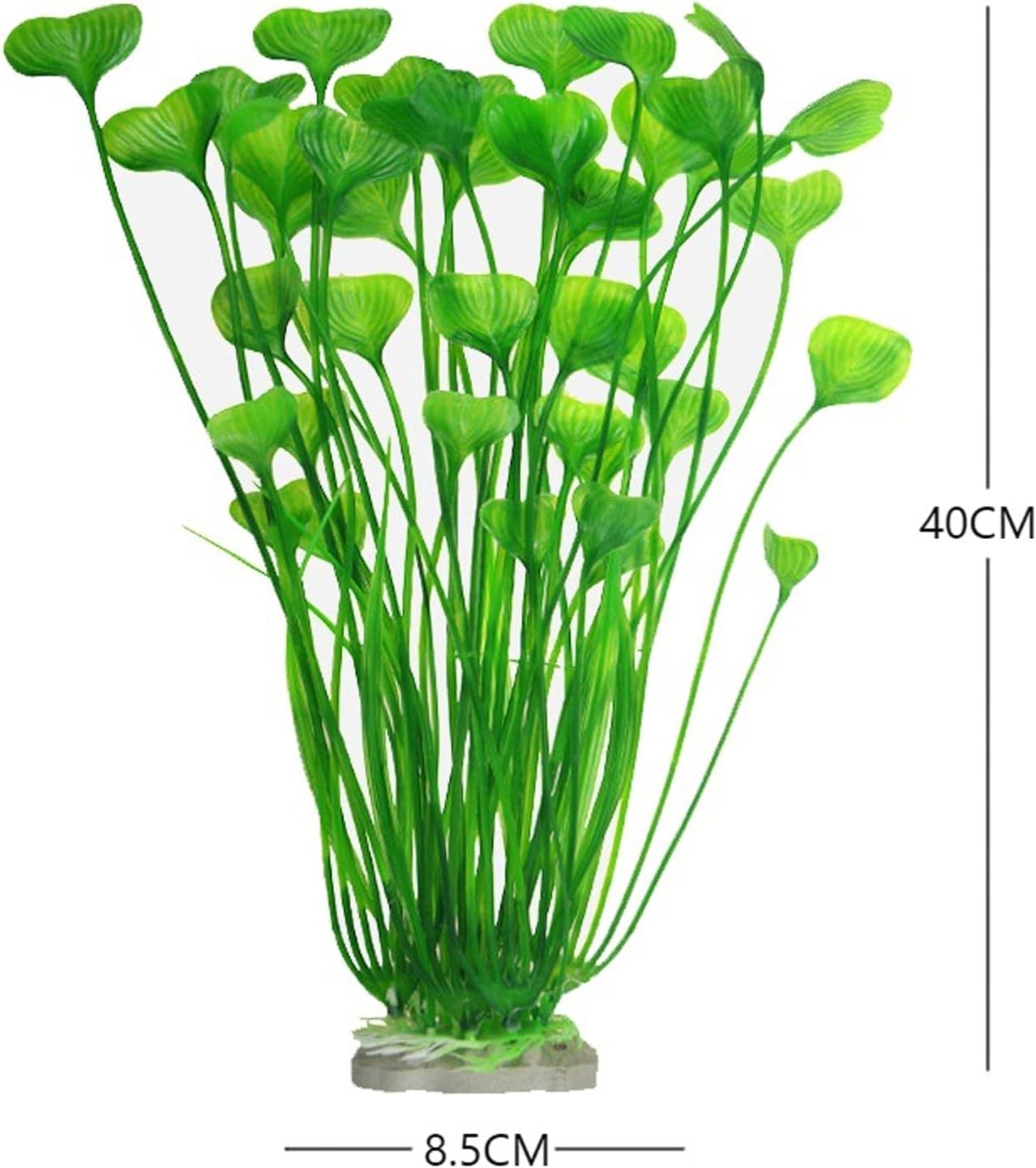 2PCS Aquarium Decor Plastic Plants, Large 16 Inches Artificial Fish Tank Plants (Green)