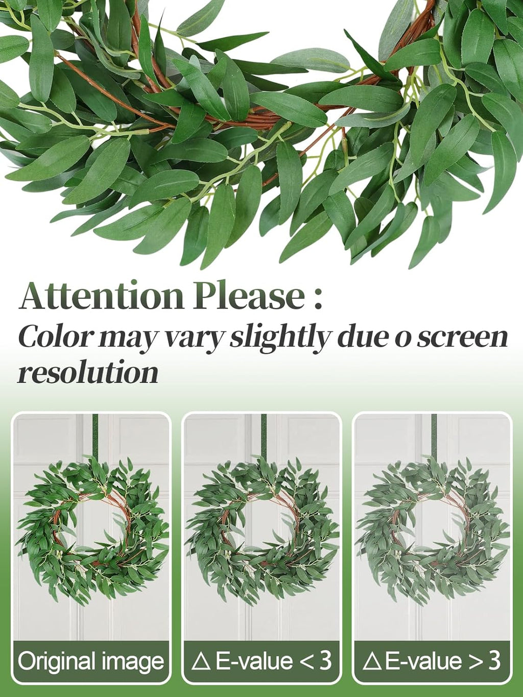 ANPHSIN Fake Vines Greenery Garland - 3 Packs Total 16.5ft Green Willow Leaf Vine Garland, Artificial Leaves Wall Hanging Decor for Home, Room, Wedding Arch, Centerpieces