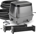 AquaMiracle All-in-1 Koi Pond Aeration Kit Pond Air Pump with Self-Sinking Airline Rubber Air Diffuser, Air Flow Control Pond Aerator for Outdoor Pond 10,000-15,000 Gallons