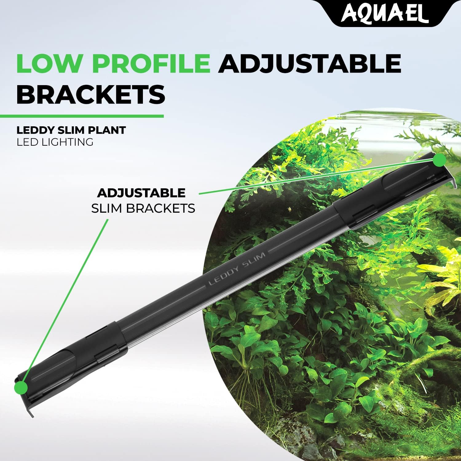 Aquael Leddy Slim Plant Premium Aquarium Light (White, 5W 8"-11.75")