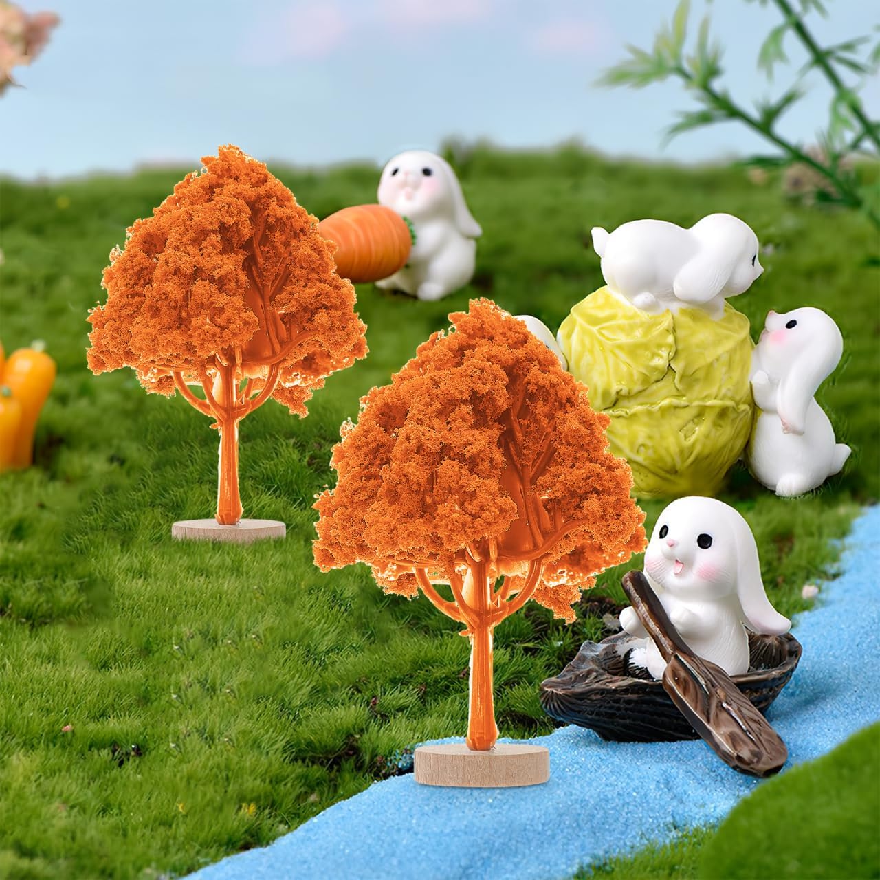 Gadpiparty 400ml DIY Sponge Tree Powder Realistic Artificial Landscaping Plant for Micro Landscape Decor