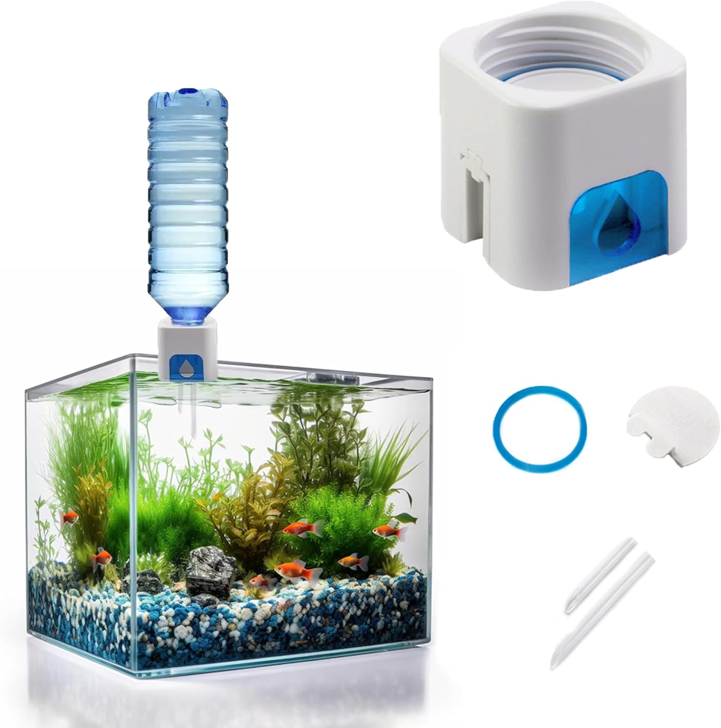 Auto Top Off Water Filler - Aquarium Mini ATO System, Water Filler & Level Controller with Float Valve - Easy to Install, Durable & No Wiring Needed - Perfect for Fish Tank & Turtle Tank