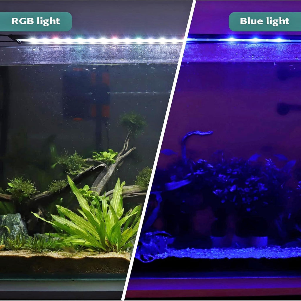hygger 29W Full Spectrum Aquarium LED Light with 10 Levels Brightness, White Blue Red Green LEDs,6H8H12H Timer,RGB Light for 36~44IN Freshwater Fish Tank, Aquatic Plants Tropical Ornamental Fish