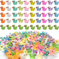 220 Pcs Mini Resin Ducks Luminous Tiny Ducks Miniature Duck Glow in The Dark for DIY Garden Dollhouse Duck Accessories Micro Landscape Aquarium Party Decor