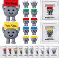 Gejoy 30 Pcs You Rock Gifts Set Include 10 Mini Rubber Rock 10 Motivational Card 10 Package Bag Positive Inspirational Gifts for Being Awesome Employee Coworker Staff Teacher Team Friends