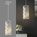 Chrome Pendant Lighting Modern Pendant Light, Mini Crystal Chandeliers,Adjustable Pendant Light Fixture for Kitchen Island Dinning Room Bedroom (1 Pack)