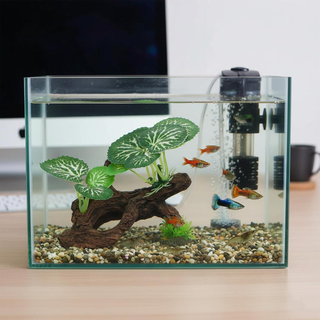 Fish Tank Driftwood, Artificial Driftwood for Aquarium Decor, Small Driftwoods for Aquarium, Plastic Plant Branches Ornament, Fish Tank Accessories, Reptile Terrarium Decor