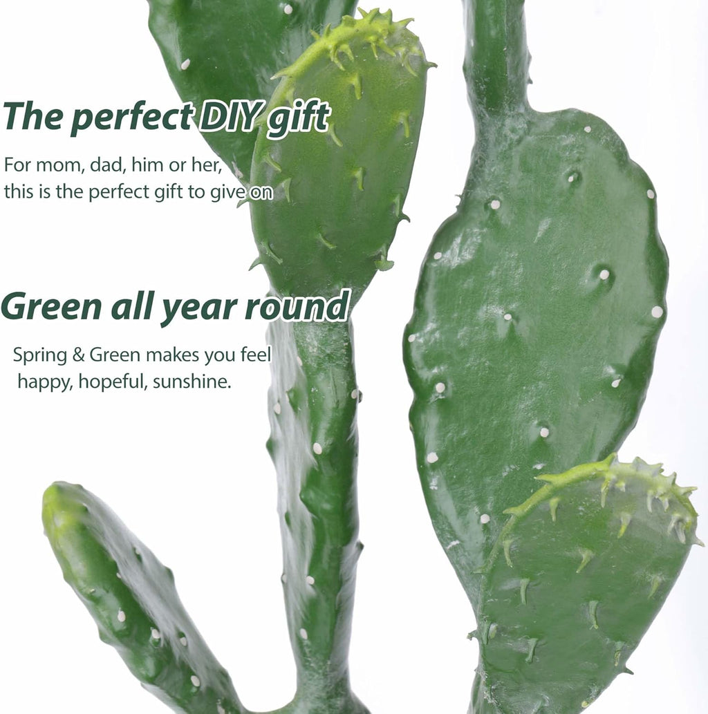 31Inch Artificial Cactus Faux Cacti Fake Cactus Saguaro Potted Plants for Indoor Outdoor Home Offices Store Decoration