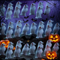 60 Pieces Halloween Crow Statue, Horror Courtyard Outdoor Decoration, Crow Props, Halloween Haunted House Party Decoration, White